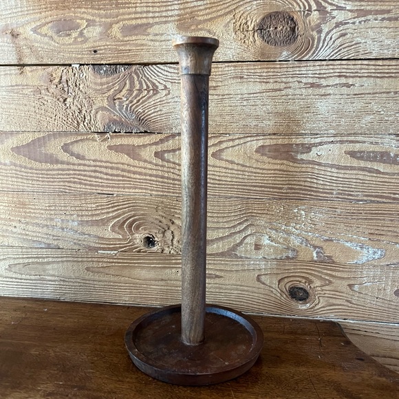 New- Pottery Barn Chateau Wood Paper Towel Holder - Picture 1 of 2